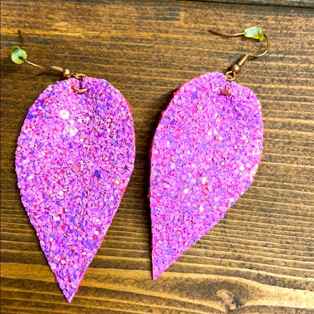 Faux leather earrings